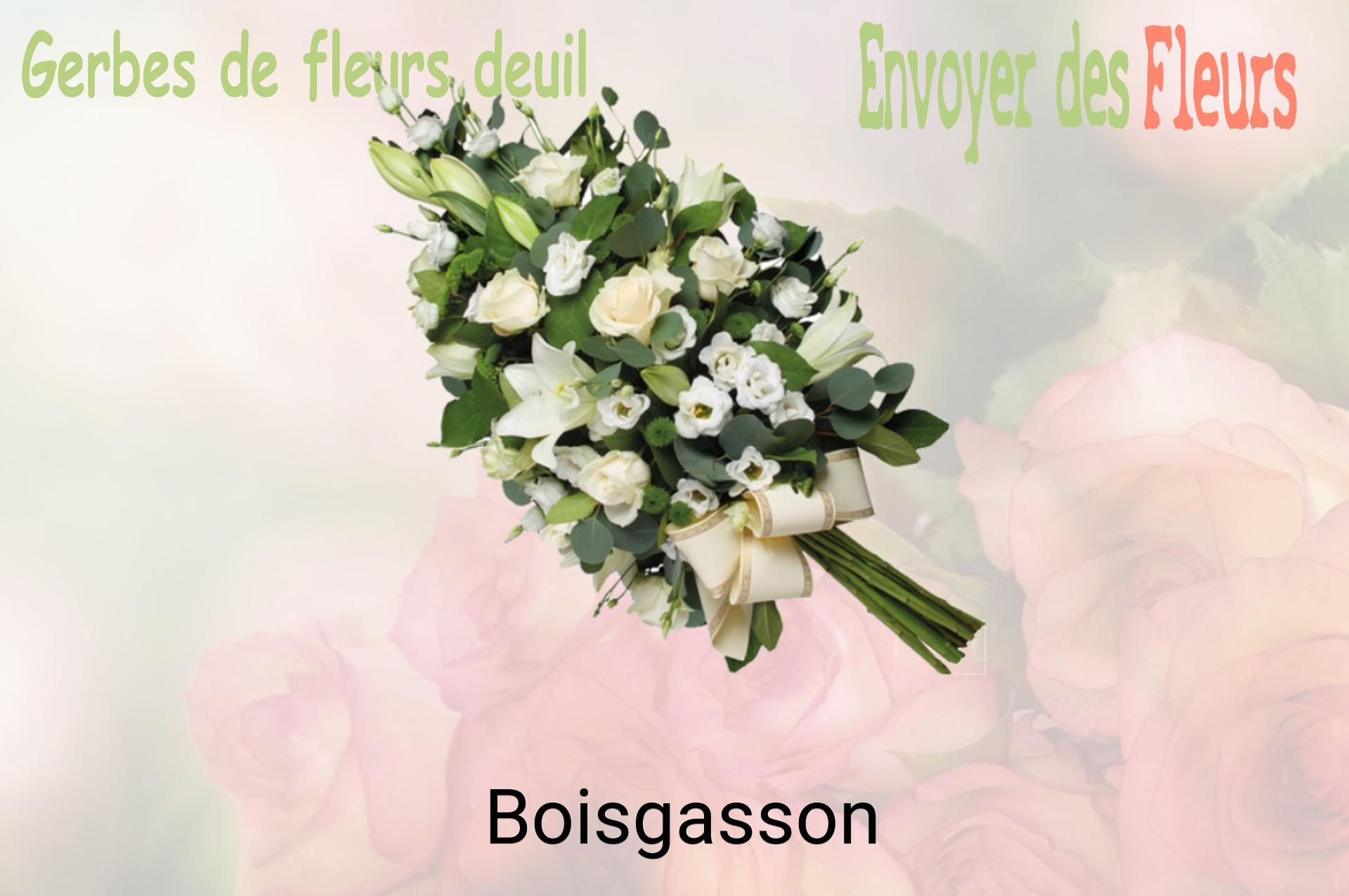 Gerbe de fleurs de deuil livrée à Boisgasson